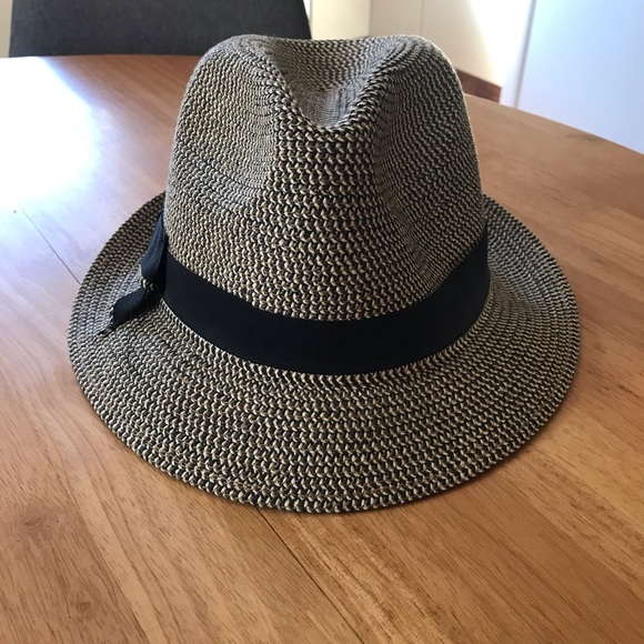 Betmar fedora. Tan and black weave. - Picture 1 of 5